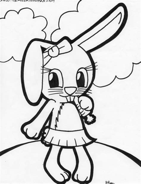 Bunny Rabbit Coloring Pages To Download And Print For Free