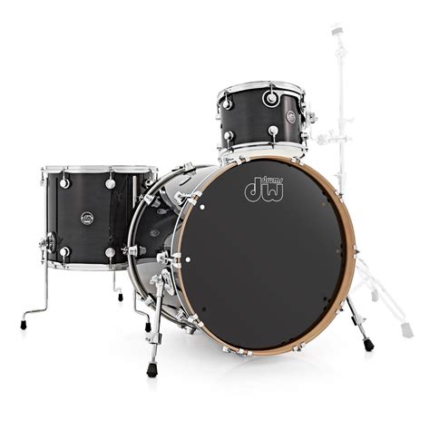 Dw Drums Performance Series 22 3 Piece Shell Pack Ebony Stain At