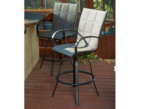Best choice products set of 2 indoor outdoor wicker bar stools bar chairs for patio, pool, garden. Outdoor GreatRoom Empire Aluminum Swivel Bar Stool (Set of ...