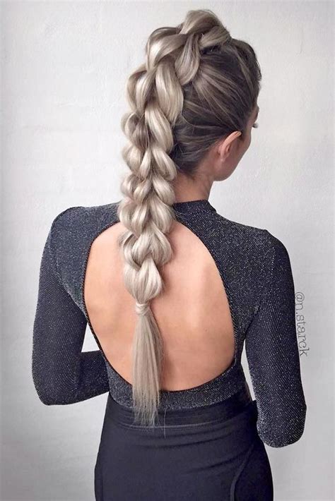 10 Ultra Ponytail Braided Hairstyles For Long Hair Parties 2020