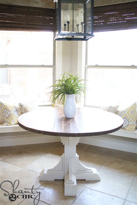 Looking for round glass table tops? DIY Round Table - Shanty 2 Chic