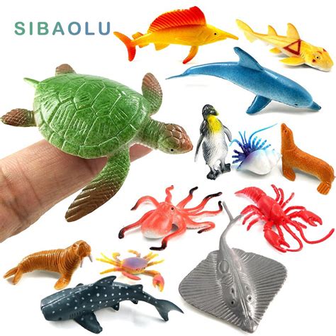 Simulation Small Size Sea Life Animal Models Figurine Set Toys Pvc Fish