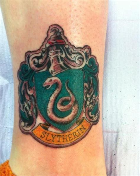 Slytherincresttattoo Hogwarts Tattoo Crest Tattoo Tattoos