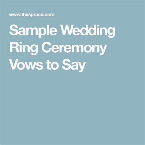 Creative Wedding Vows For Your Ring Exchange Wedding Ceremony Rings