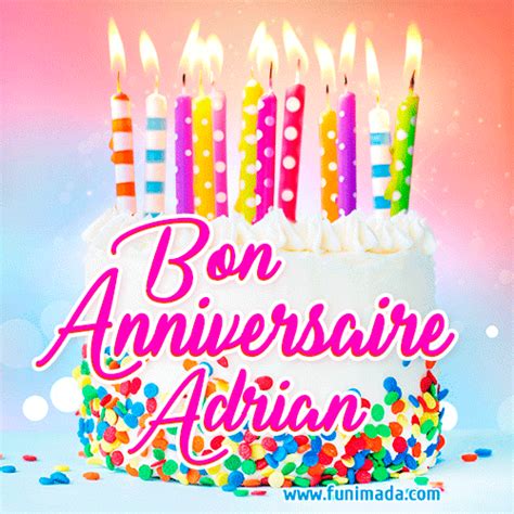 Joyeux Anniversaire Adrian Gif Anim Download On Funimada Com