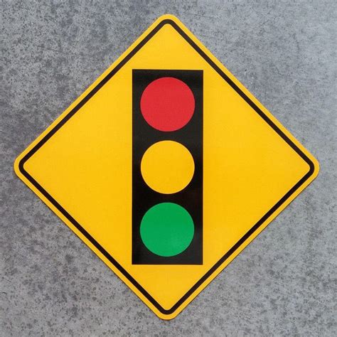 Traffic Light Ahead Street Warning Sign Playroom Garage Etsy