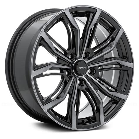 Rtx® Black Widow Wheels Black With Machined Gray Face Rims