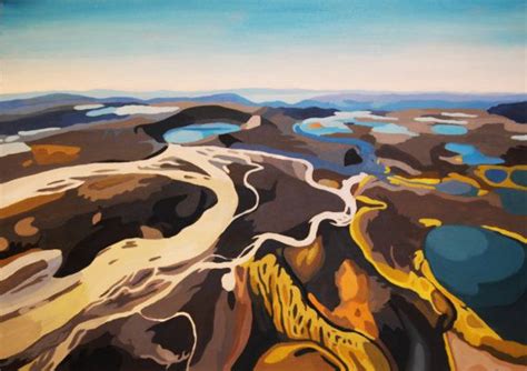 Original Painting Iceland Landscape Big Acrylic Painting Etsy