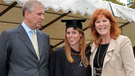 Prince Andrew Princess Beatrice And Her Mother Sarah Ferguson Duchess Of York At College In