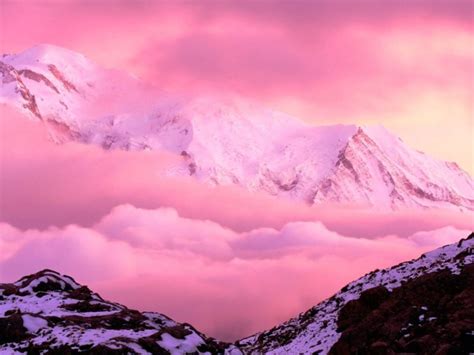 Mountains Clouds Pink Wallpapers Hd Desktop And Mobile Backgrounds