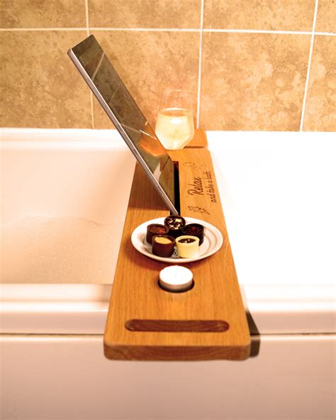 Bath Tray Solid Oak Bathtub Tray Wine Glass Holder Luxury Etsy