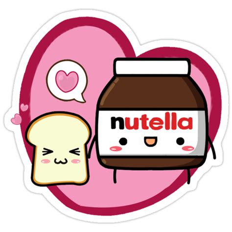 #milk #kawai #kawaii desu #png anime #png еда #png stickers #japan #япония. "Kawaii Nutella and sandwich bread" Stickers by spazivuoti ...
