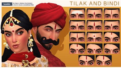 Tilak And Bindi By Leonking786 At The Sims 4 Middle Easterners And South