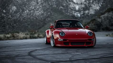 Coche Clásico Rojo Porsche 911 3202e5 Retro Porsche Fondo De