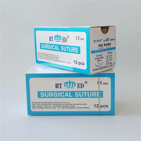 Shangdong Haidike Non Absorbable Silk Braided Surgical Sutures With