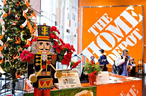 Download A Stunning Nutcracker Display At Home Depot Wallpaper