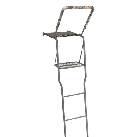 Guide Gear 15 Mesh Seat Ladder Tree Stand With Shooting Rail 716419