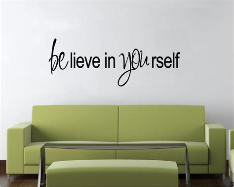 Vinyl Wall Decal Quote Art Saying Decor Believe In Yourself Vinyl