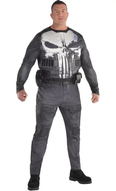 Mens Punisher Costume Plus Size Daredevil Party City