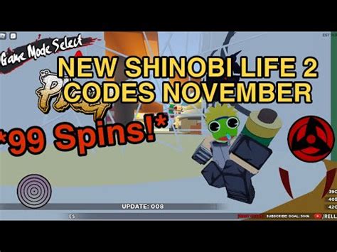 Therefore to gain some free currency, look for a bright blue bird icon, also known as the twitter icon on the extreme right top side of your screen. NEW NOVEMBER SHINOBI LIFE 2 CODES | ALL NEW WORKING Shinobi Life 2 Codes Roblox - YouTube