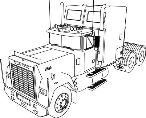 Truck Printable Coloring Pages