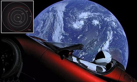 Spacex starman car in space tesla roadster floating above | etsy. Elon Musk's Tesla Roadster which he fired into space has ...