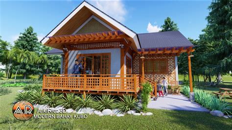 Modern Bahay Kubo Design L 10mx12m L 2 Bedrooms L Native House Youtube