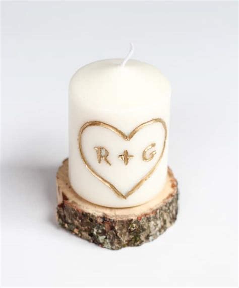 Diy Carved Candle With Initials Hello Glow
