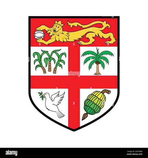 Coat Of Arms Of Fiji Fiji Flag National Symbol Vector Fiji Emblem