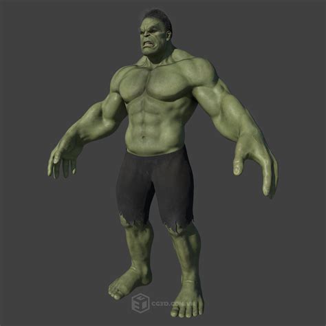 Hulk 3d Model In Monster 3dexport