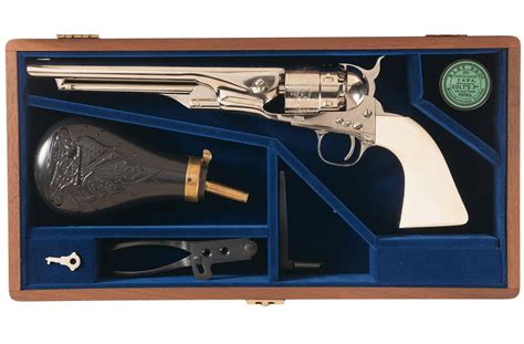 Rare Cased Nickel Plated Second Generation Colt Model 1860 Army