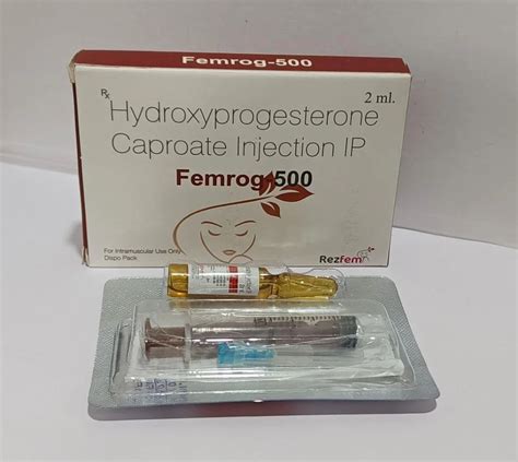 hydroxyprogesterone caproate injection 500mg packaging type ampule packaging size 1 2 ml at
