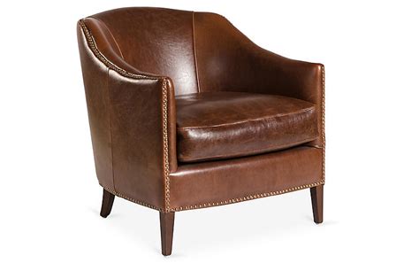 21 posts related to small leather club chairs. Verona Leather Club Chair, Saddle | One Kings Lane