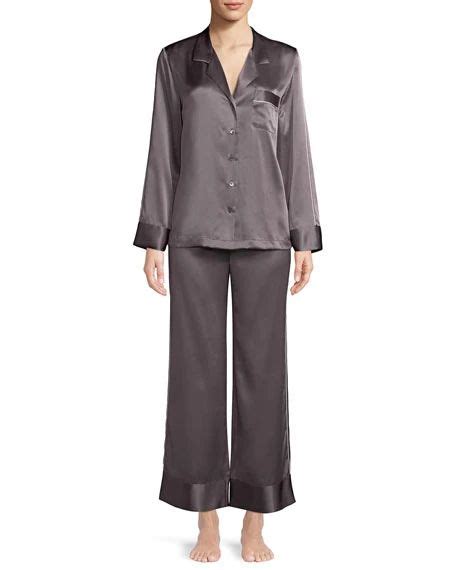 Neiman Marcus Basic Silk Pjs Set Silk Pjs Silk Clothes Tops Designs