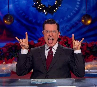 Colbert Gifs Horns Stephen Metal Devil Emoji