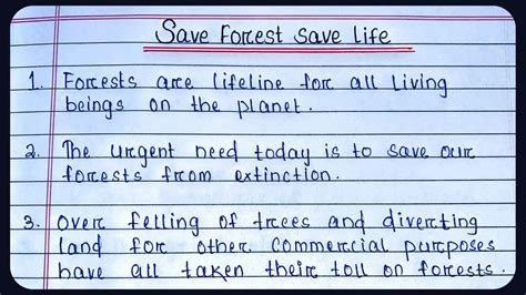Save Forest Save Life Essay In English Save Forest Save Life Essay