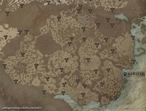 All Hawezar Altars Of Lilith Locations Map Diablo Pillar Of Gaming My