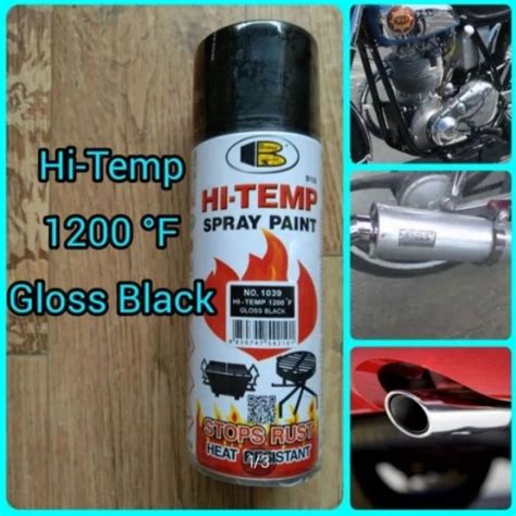 Bosny Paint No 1039 High Temp Gloss Black 1200f 400ccml Lazada Ph