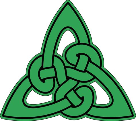 An Image Of A Celtic Knot In The Shape Of A Triangle On A White Background