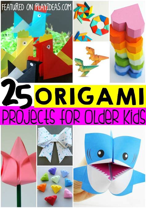 25 Easy Origami Ideas For Bigger Kids Origami Easy Origami Crafts