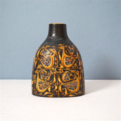 Vintage Nils Thorsson Large Bird Vase For Aluminia Royal