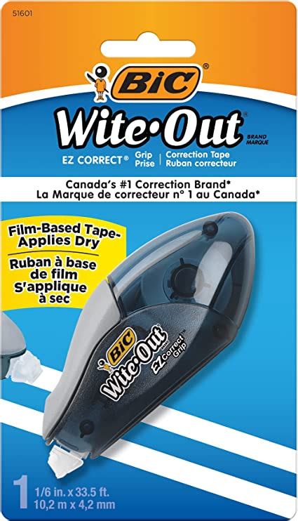 Bic Wite Out Brand Ez Correct Correction Tape 102 Metres 1 Count