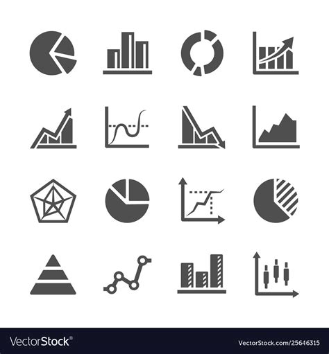 Diagram And Chart Icon Set Royalty Free Vector Image