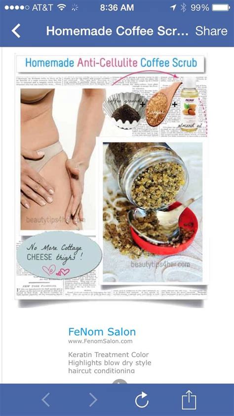 Homemade Coffee Scrub For Cellulite Getting Rid Of Cellulite On