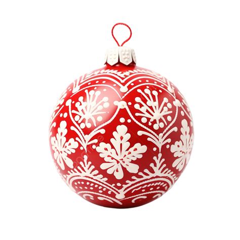 Christmas Toy Ball Red Decor Folk Scandinavian Nordic Style Christmas