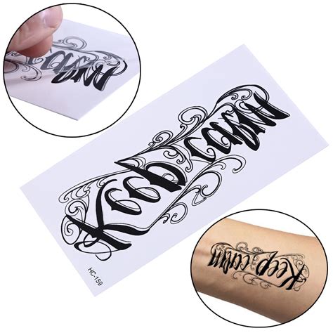 Waterproof 3d Letter Design Body Art Sex Temporary Tattoos For Men And