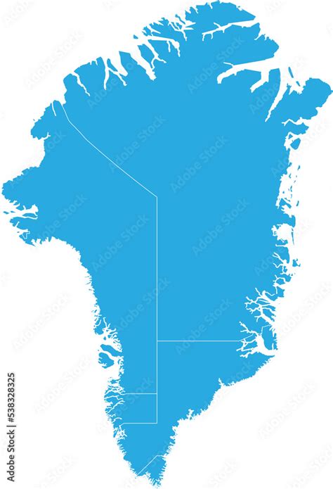 Greenland Map High Detailed Blue Map Of Greenland On Transparent