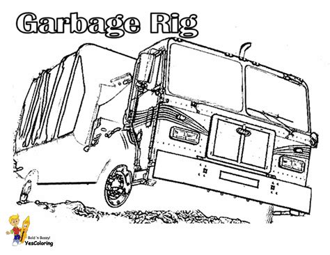 Did you know that littering will have the consequences? Grimy Garbage Truck Coloring Page | Free| Construction ...