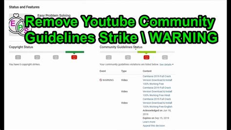 How To Remove Youtube Community Guidelines Strike Warning Youtube