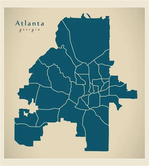 313 Atlanta Map Vector Images Depositphotos